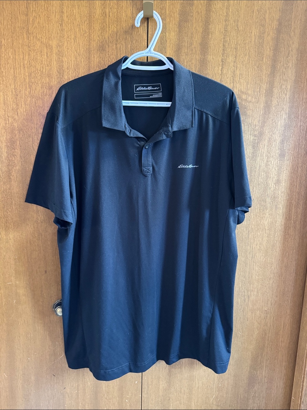 Eddie Bauer Men's Black Polo with Subtle Logo